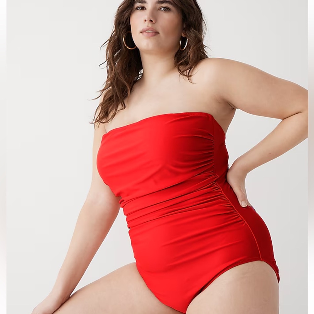 NWT J. Crew Gemma Ruched Bandeau One Piece